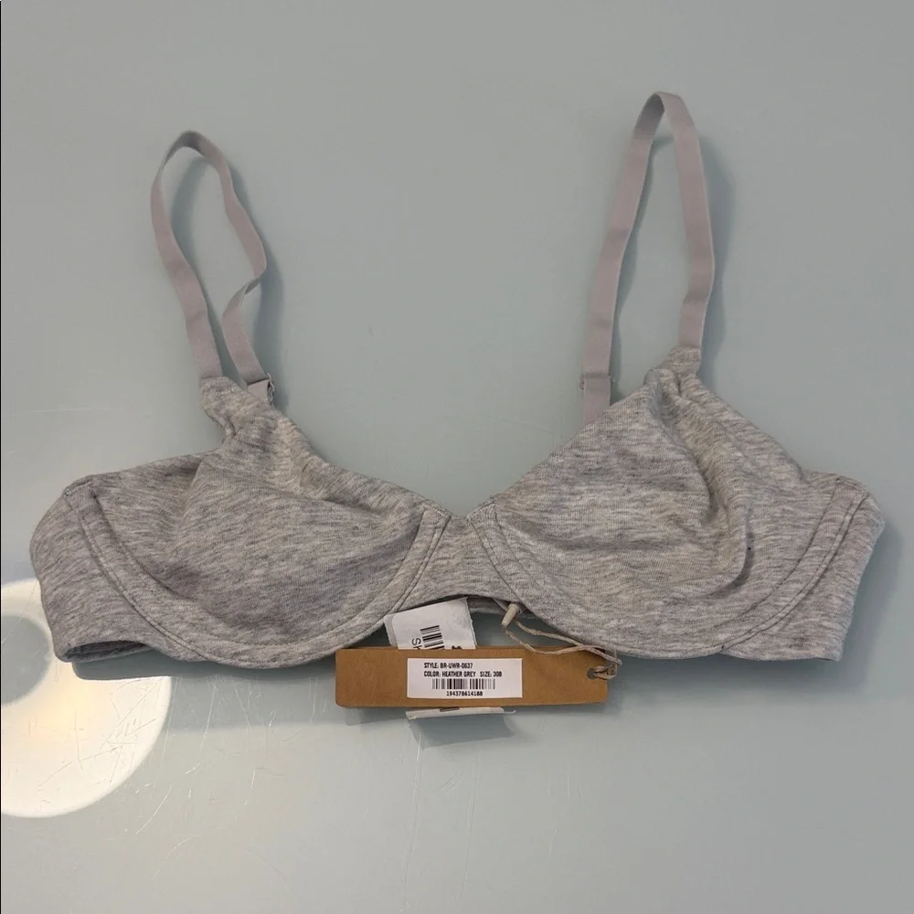 NWT SKIMS Cotton Jersey Unlined Demi Bra - Picture 1 of 5